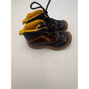 Carter’s Kids Waterproof Winter Boots. Toddler Size 7, Navy/Yellow, Durable